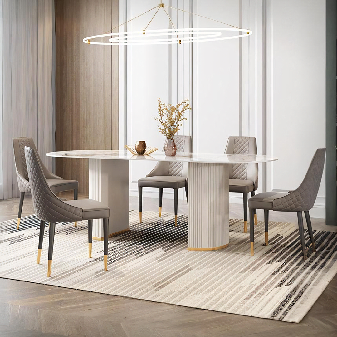 A Set of 2 Costanza Matching Dining Chairs, Grey For Clearance-Weilai Concept-Weilai Concept