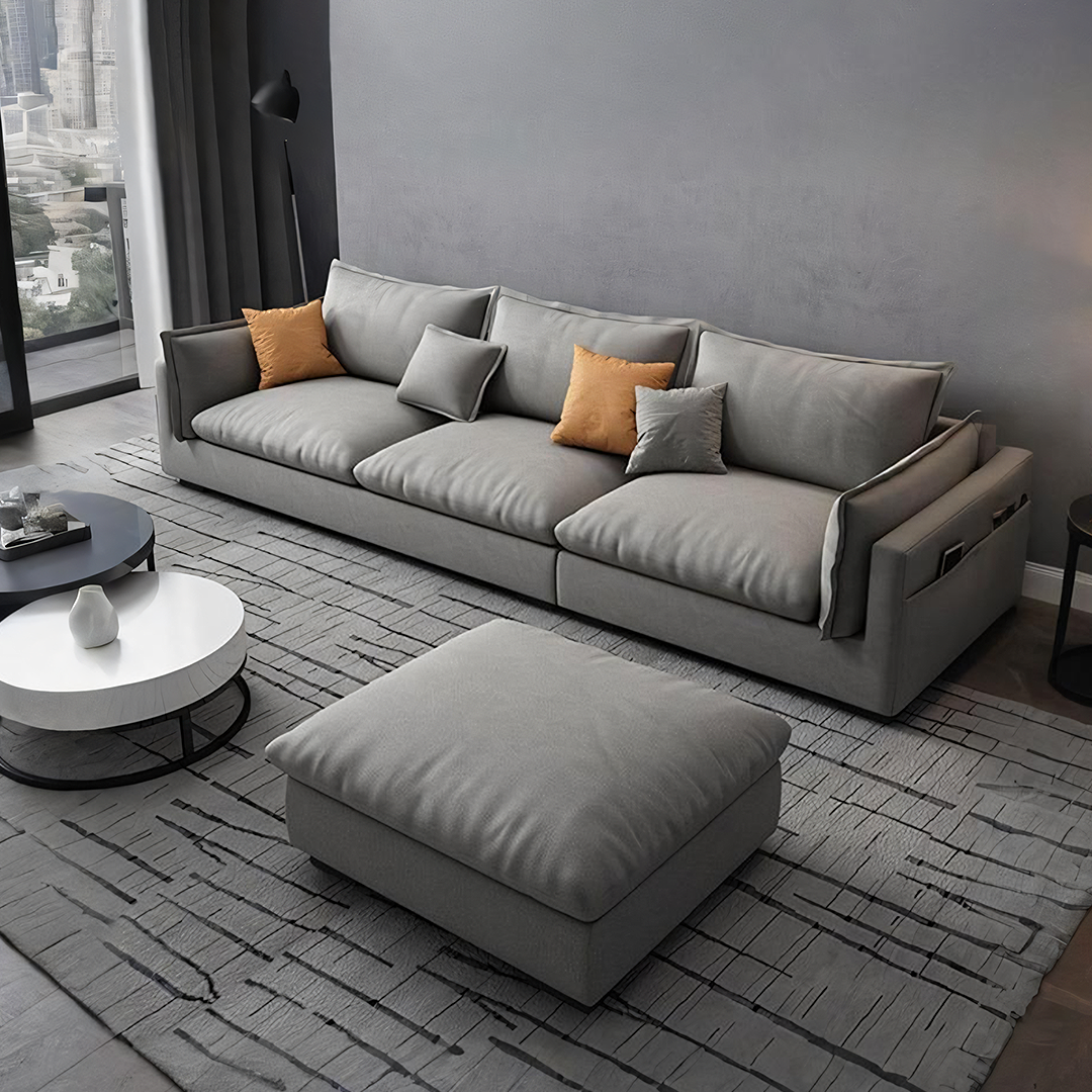 G918 Amos Three Seater Sofa Corner, Leathaire-Weilai Concept-Weilai Concept