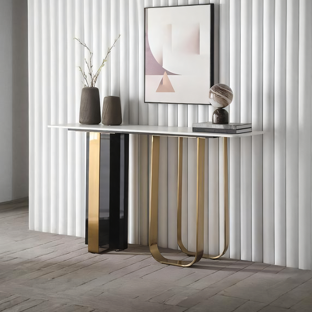 Kave Console Table, Gold And Black-Weilai Concept-Weilai Concept