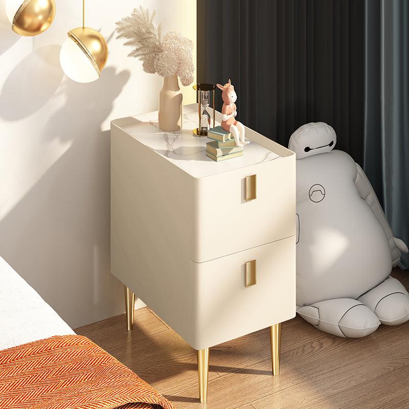 Corona Bedside Table-Weilai Concept-Beige-25cm-Weilai Concept