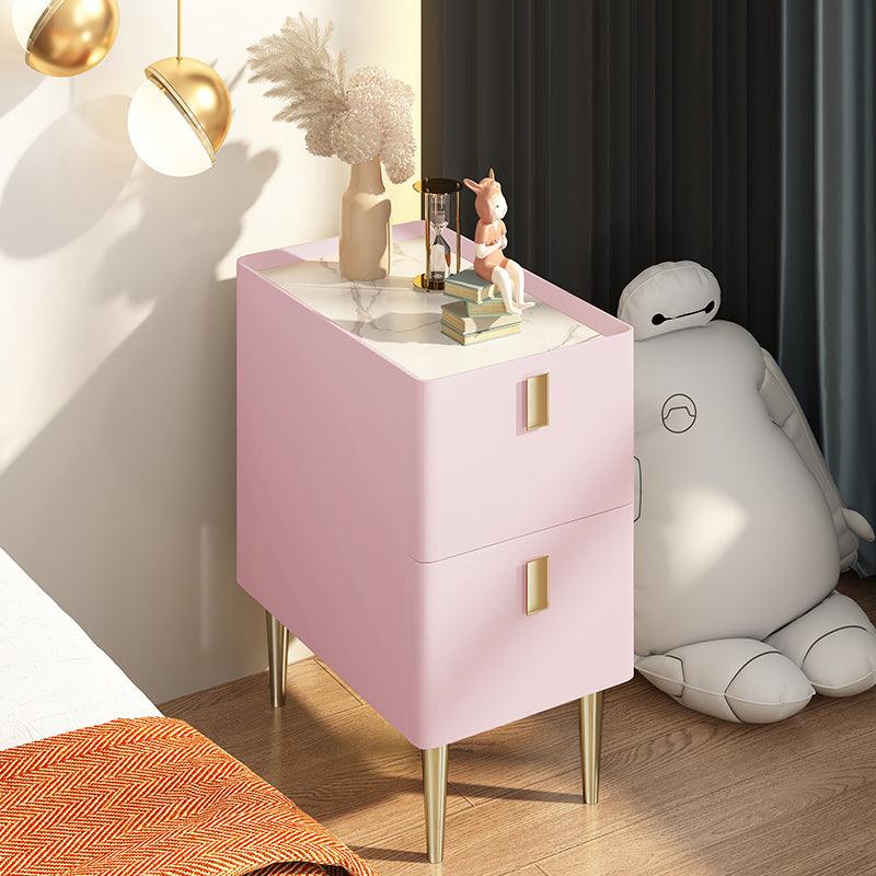 Corona Bedside Table-Weilai Concept-Pink-25cm-Weilai Concept