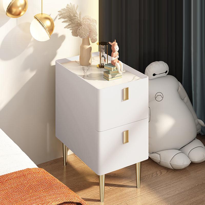 Corona Bedside Table-Weilai Concept-White-25cm-Weilai Concept