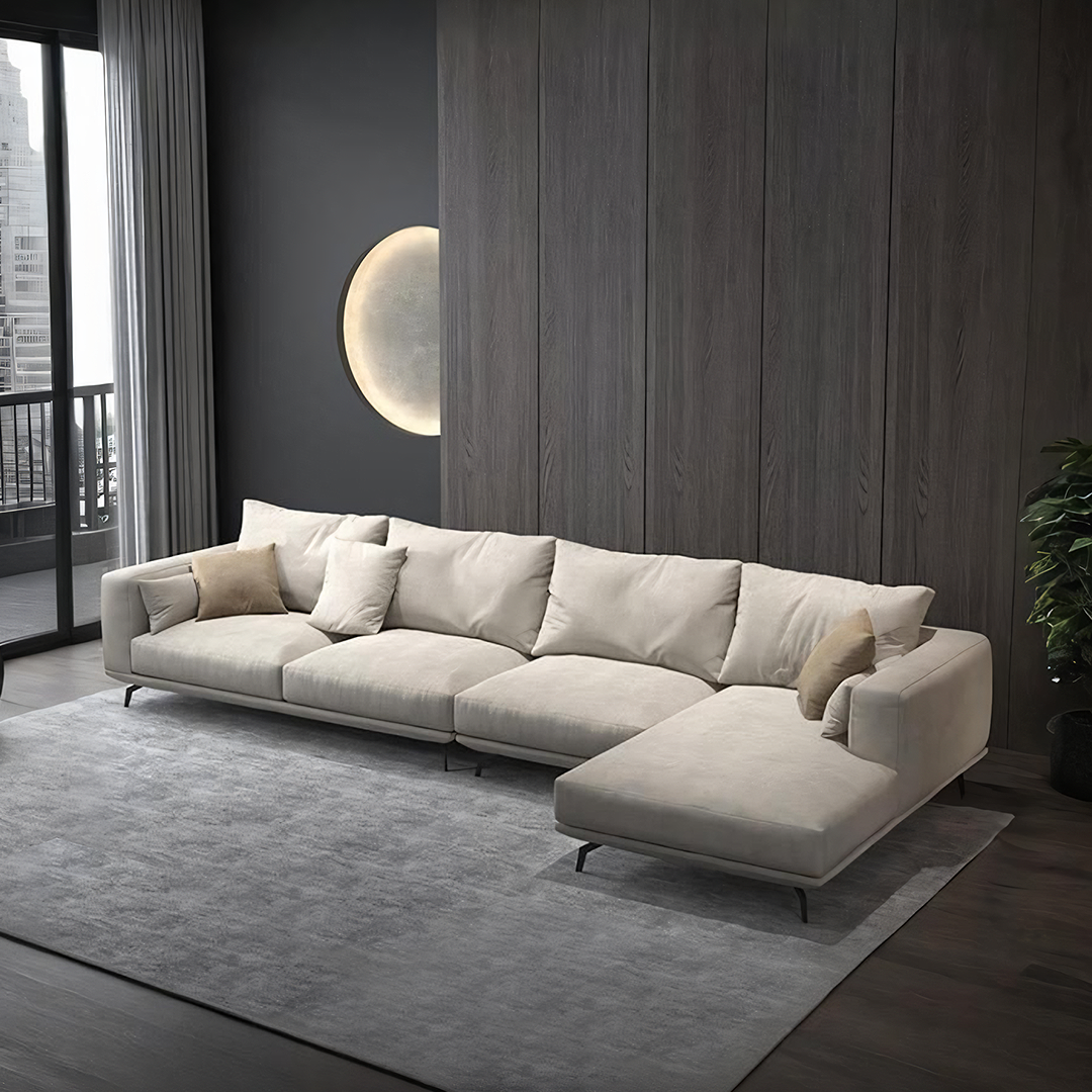 NR23 Four Seater Corner Sofa, Leathaire-Weilai Concept-Weilai Concept