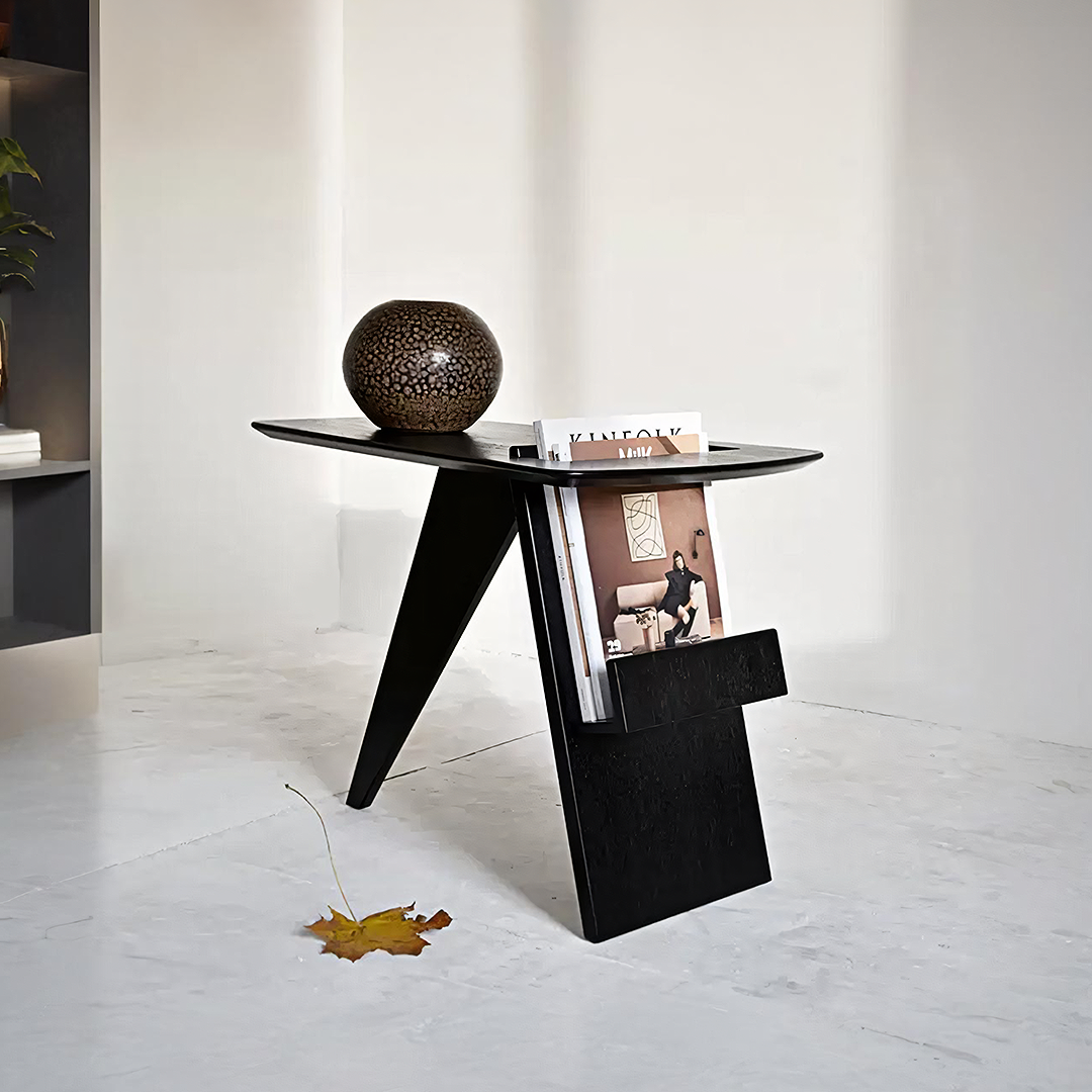 Pallas Side Table, With Magazine Rack-Weilai Concept-Weilai Concept