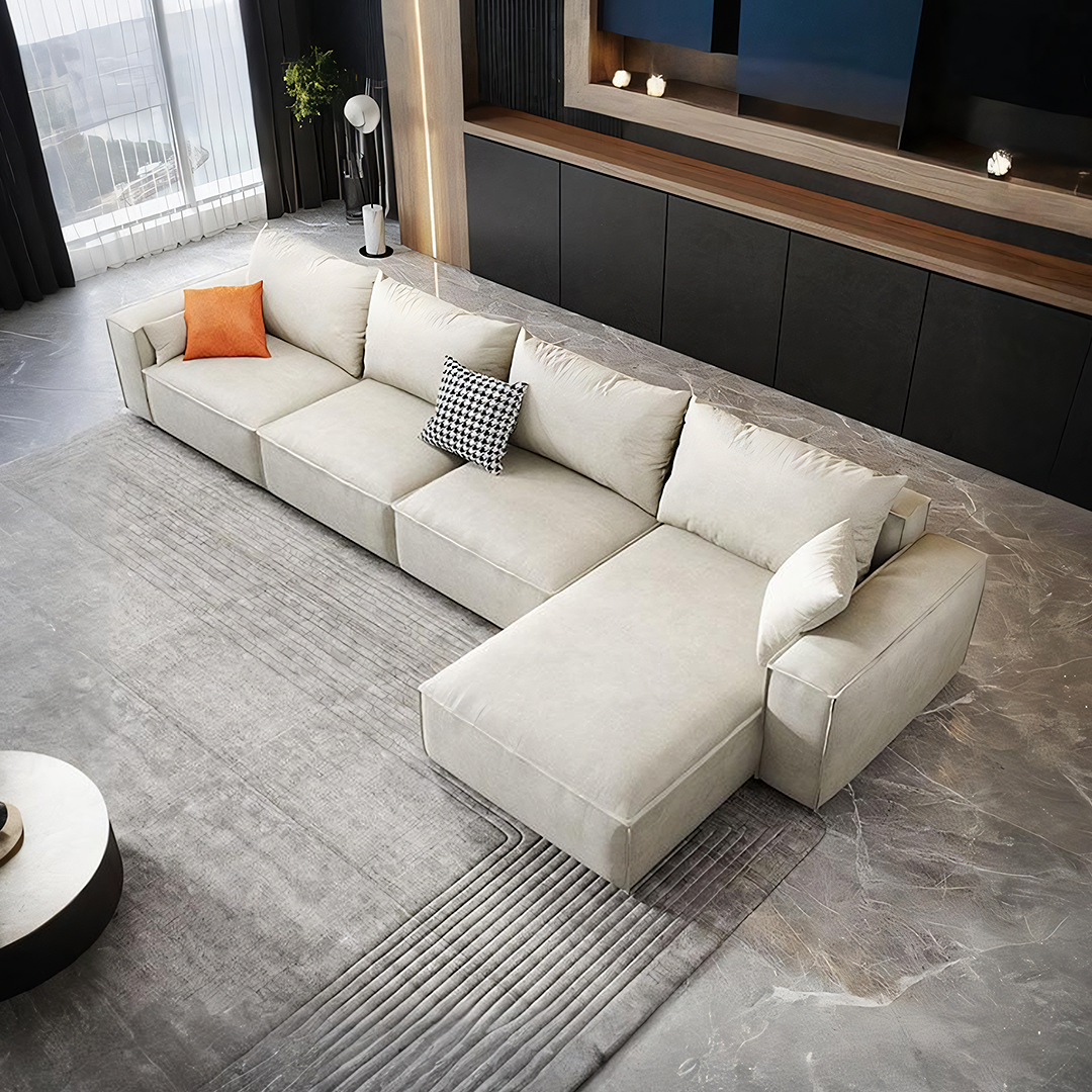 R67 Anselm Four Seater, Five Seater Sofa, Corner Sofa, Leathaire-Weilai Concept-Weilai Concept