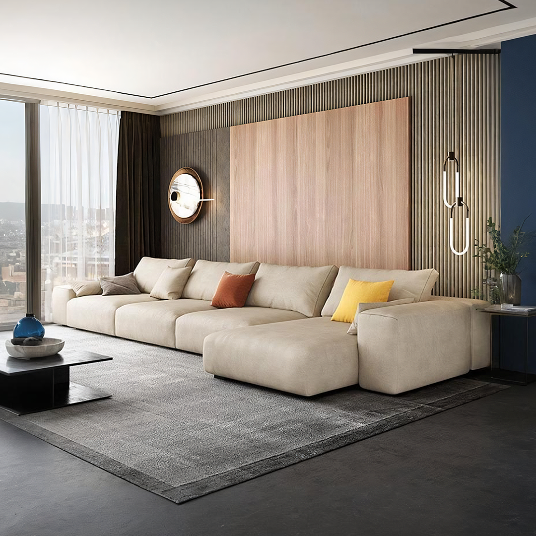 R87 Calvin Two Seater Corner Sofa, Leathaire-Weilai Concept-Weilai Concept