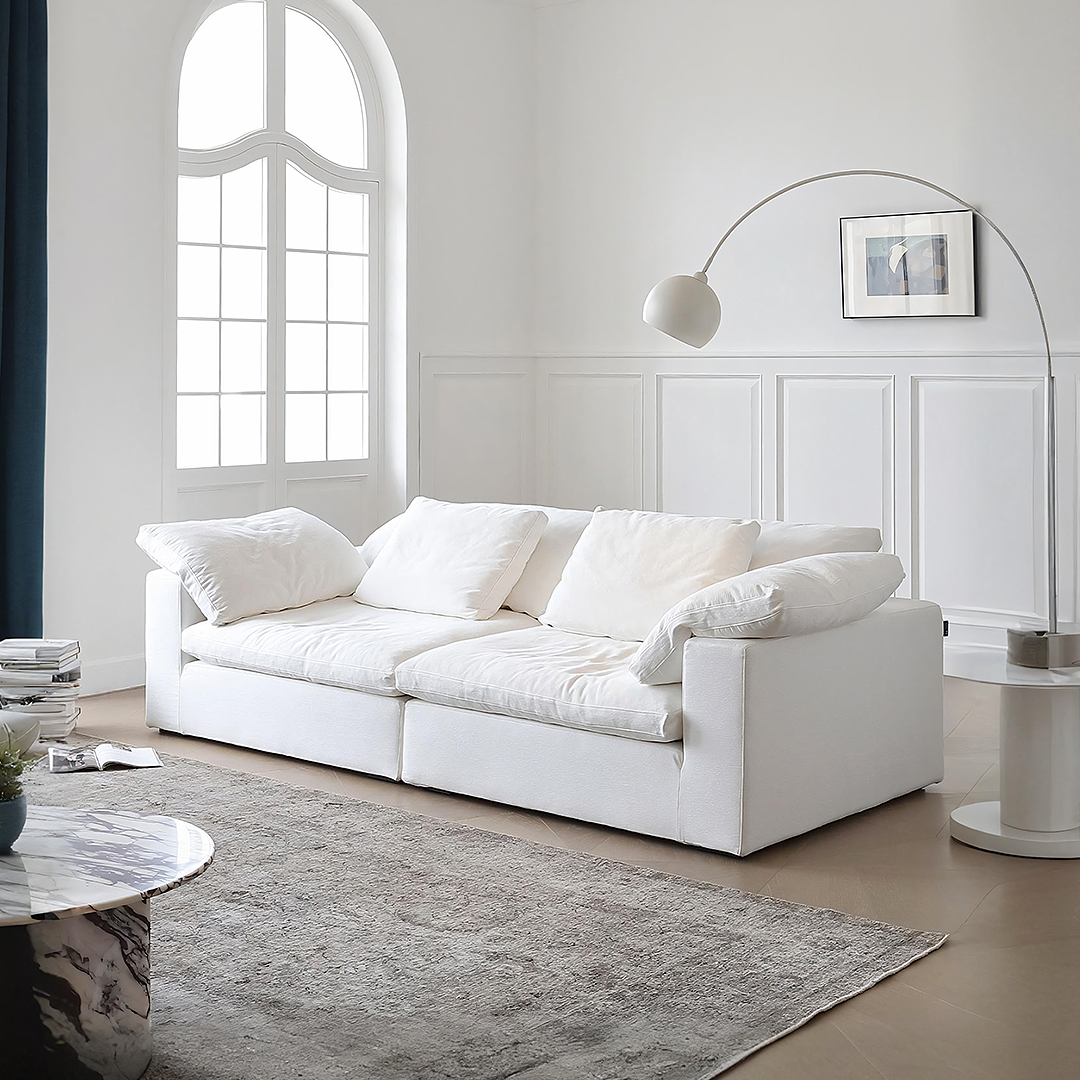 Ransom Two Seater Sofa, Linen-Weilai Concept-Weilai Concept