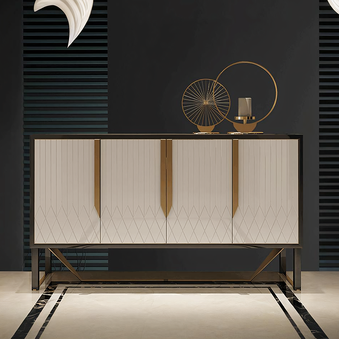 S912 Sideboard, Khaki & Gold-Weilai Concept-Weilai Concept