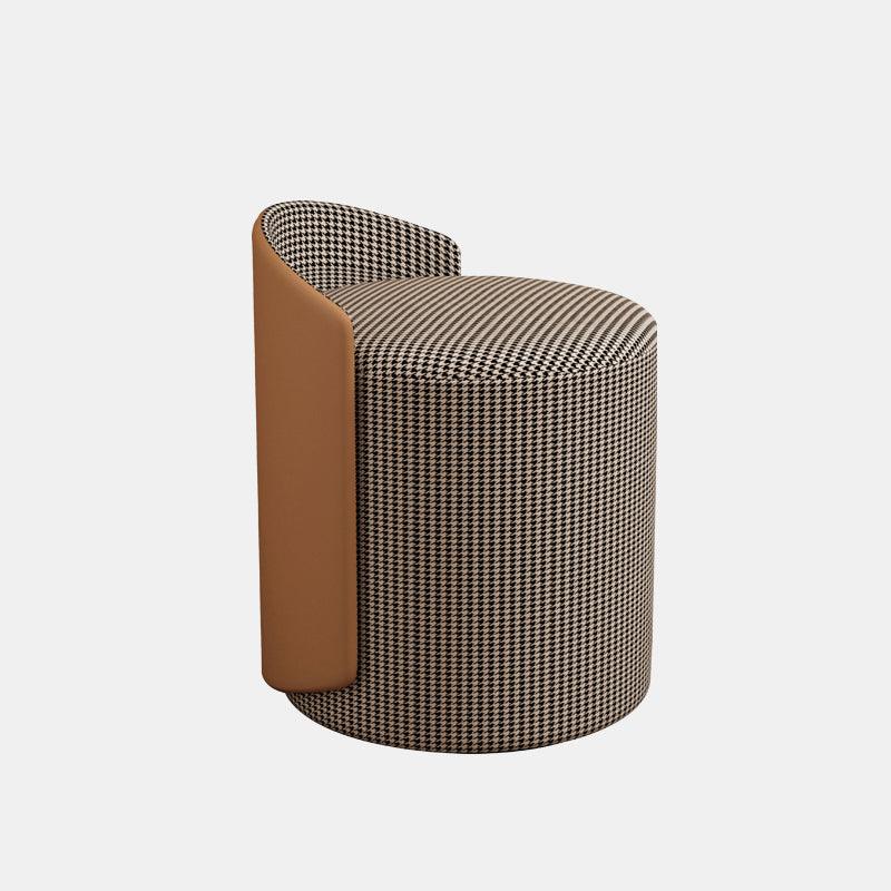 Nora Ottoman Footstool, White Boucle, Dressing Table Stool-Weilai Concept-Grid / Linen-Weilai Concept