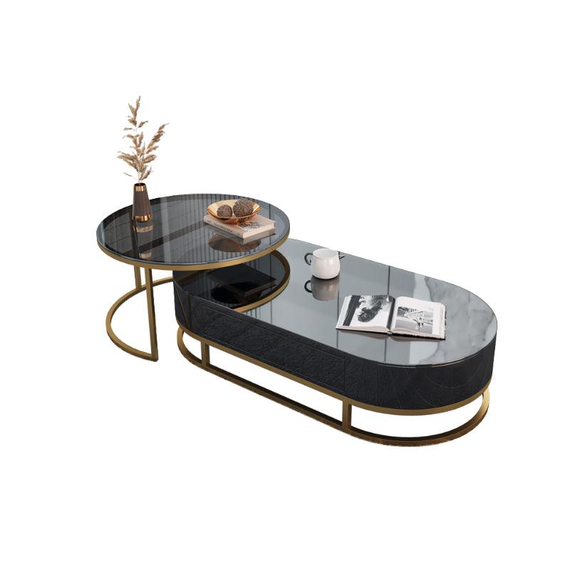 Hagy Nesting Coffee Table Set, Sintered Stone-Weilai Concept-Coffee Table 3-Weilai Concept