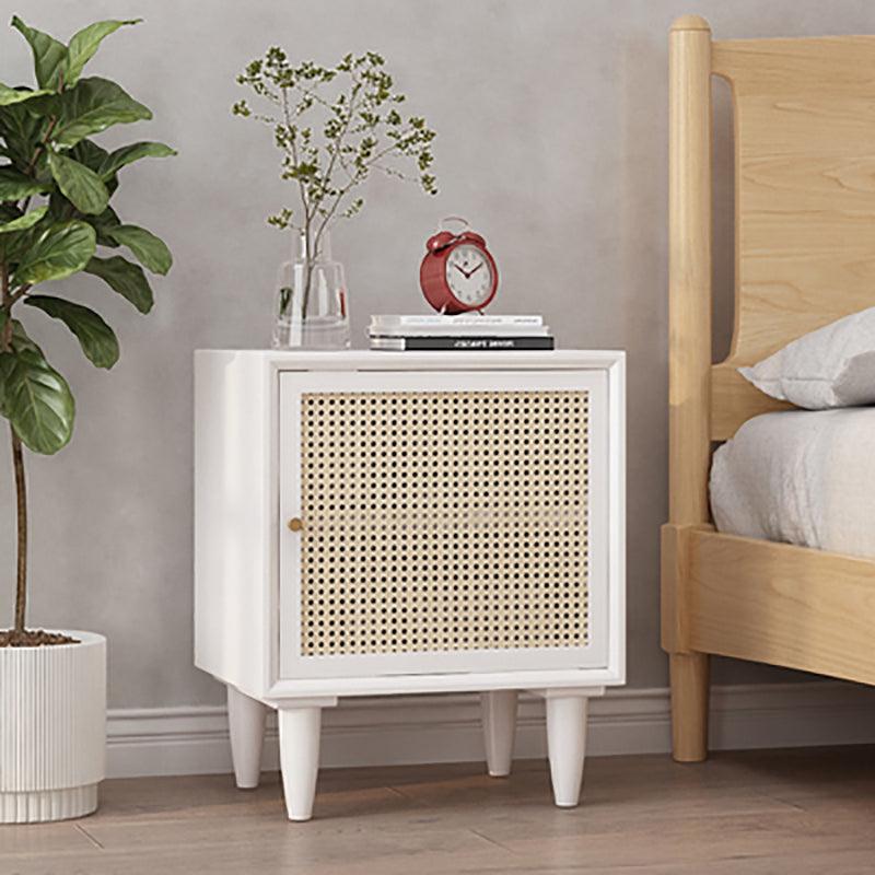 Tableau Rattan Bedside Table, Solid Wood-Weilai Concept-Weilai Concept