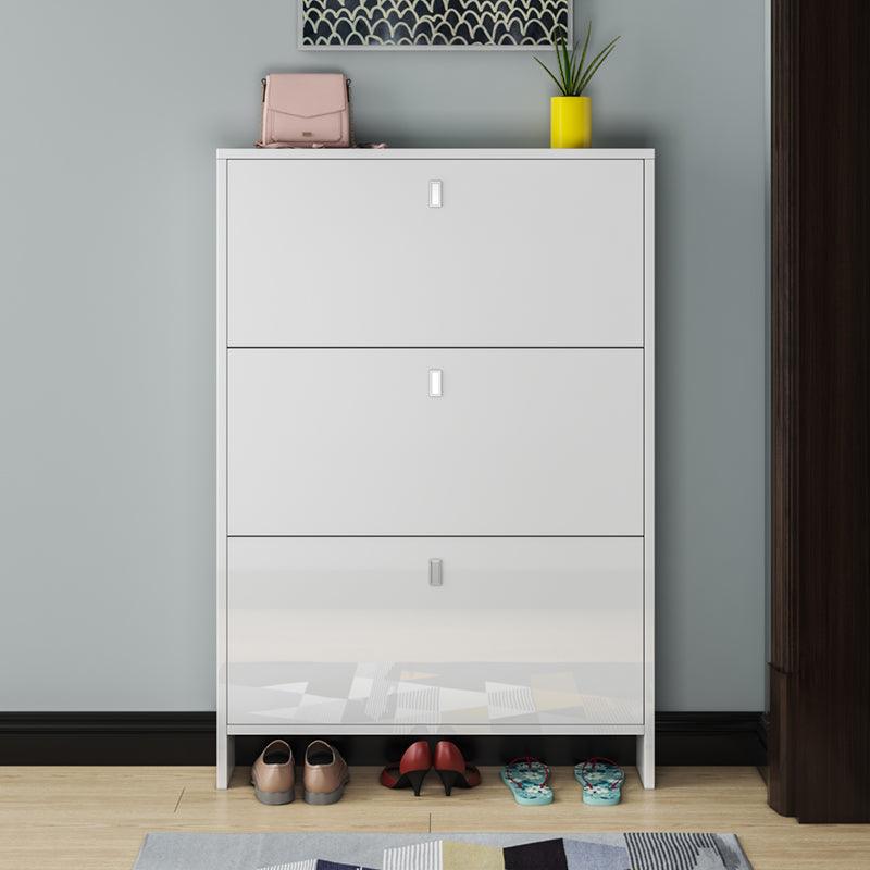 Knauss Mirrored Shoe Storage, Halllway-Weilai Concept-White-60cm-Weilai Concept