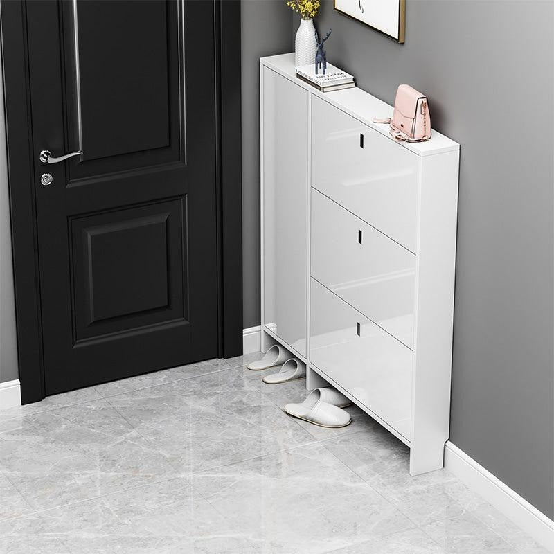Knauss Mirrored Shoe Storage, Halllway-Weilai Concept-White-100cm-Weilai Concept