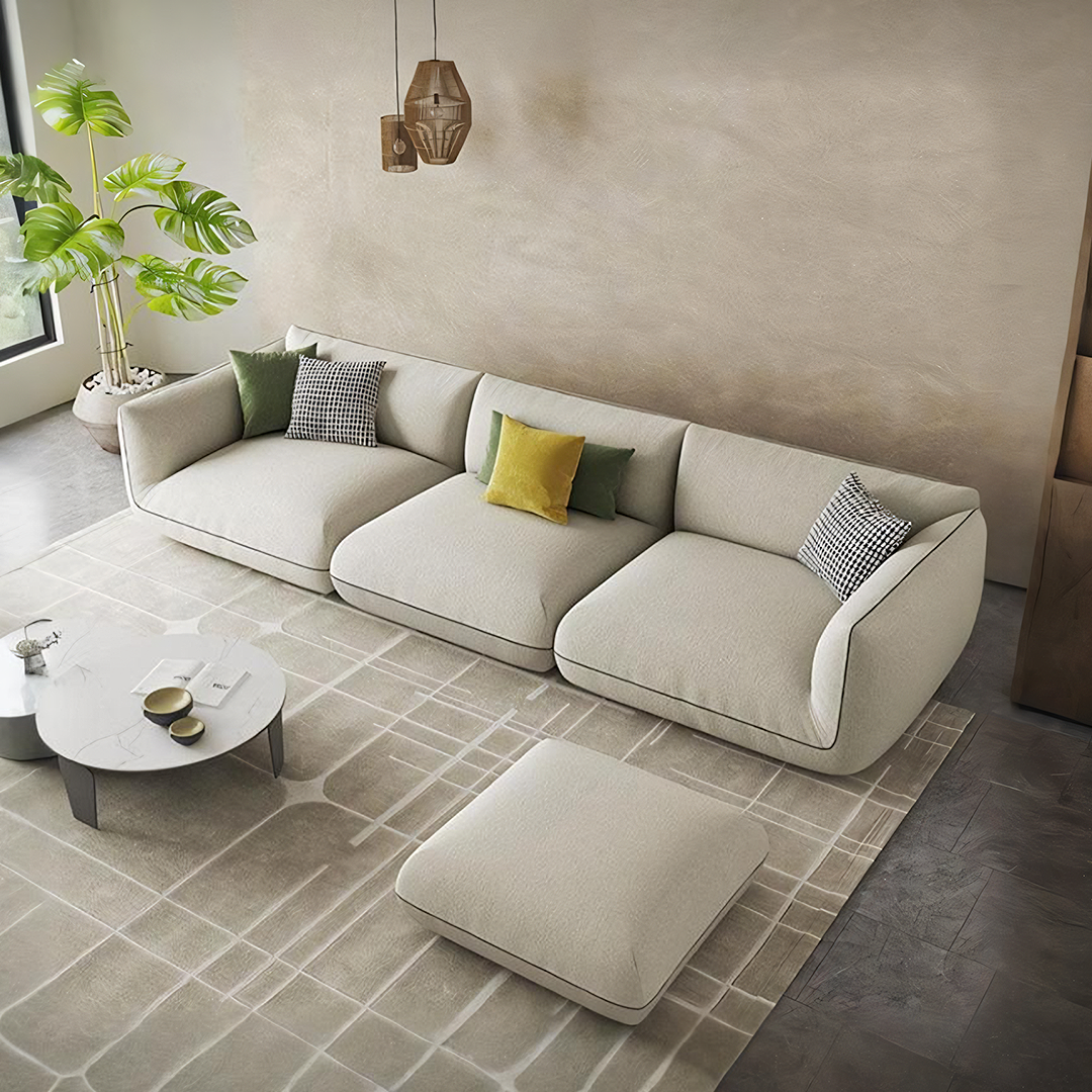 TOFU Agnes Three Seater Sofa, Modular Sofa, Suede-Weilai Concept-Weilai Concept