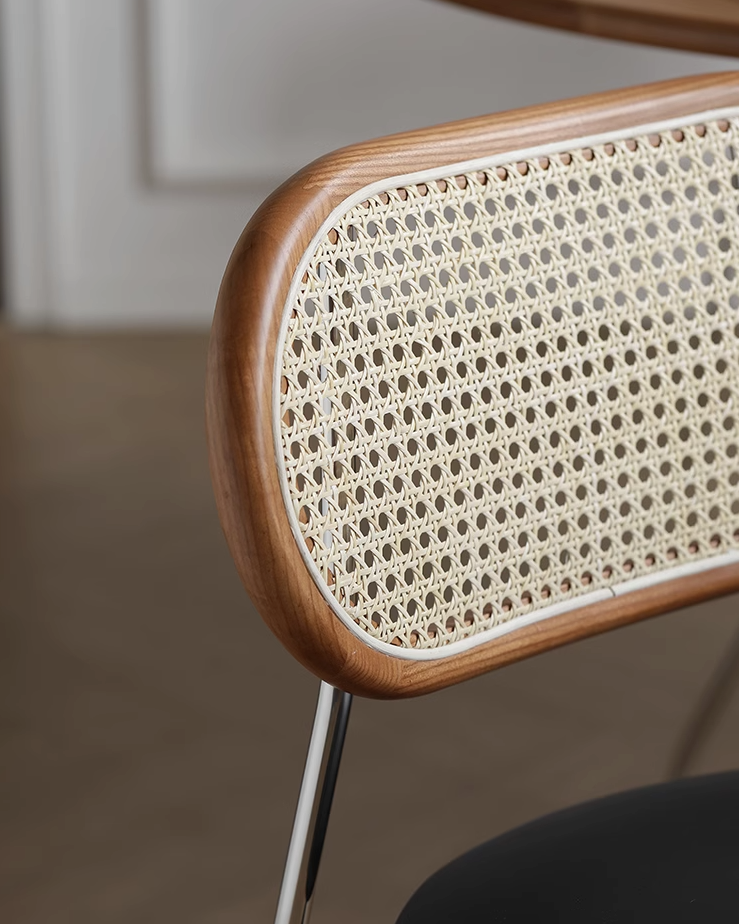 Ozzie Rattan Dining Chair, Round Seat Pad-Weilai concept-Weilai Concept