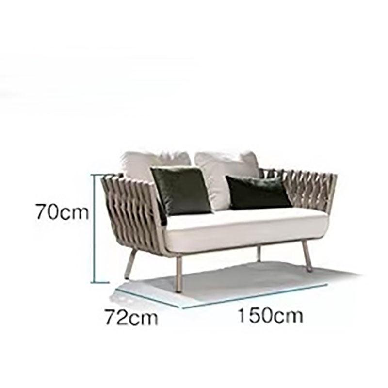 Vallee Rattan Dining Chair, Outdoor Furniture-Weilai Concept-Two Seater Sofa-Light Grey-Weilai Concept