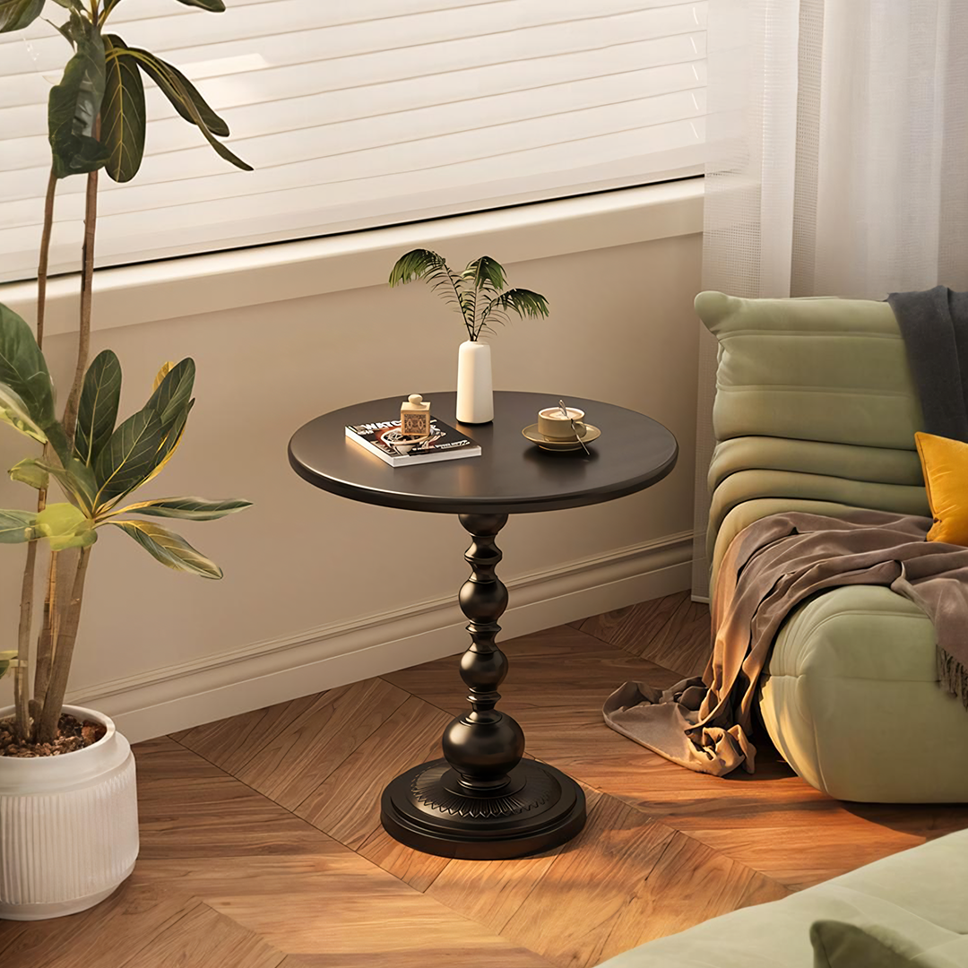 Xanthe Small Round Side Table, Black or White-Weilai Concept-Weilai Concept