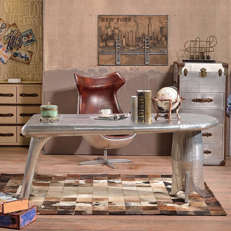 A3 Aviator Egg chair, Brown Leather, Aluminium-Weilai Concept-Weilai Concept