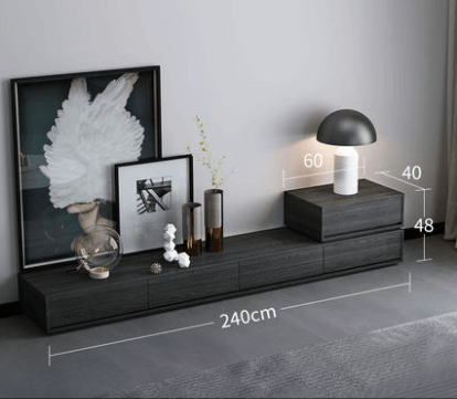 Agnes TV Stand, Black Oak-Weilai Concept-TV Satnd C (240cm)-Weilai Concept