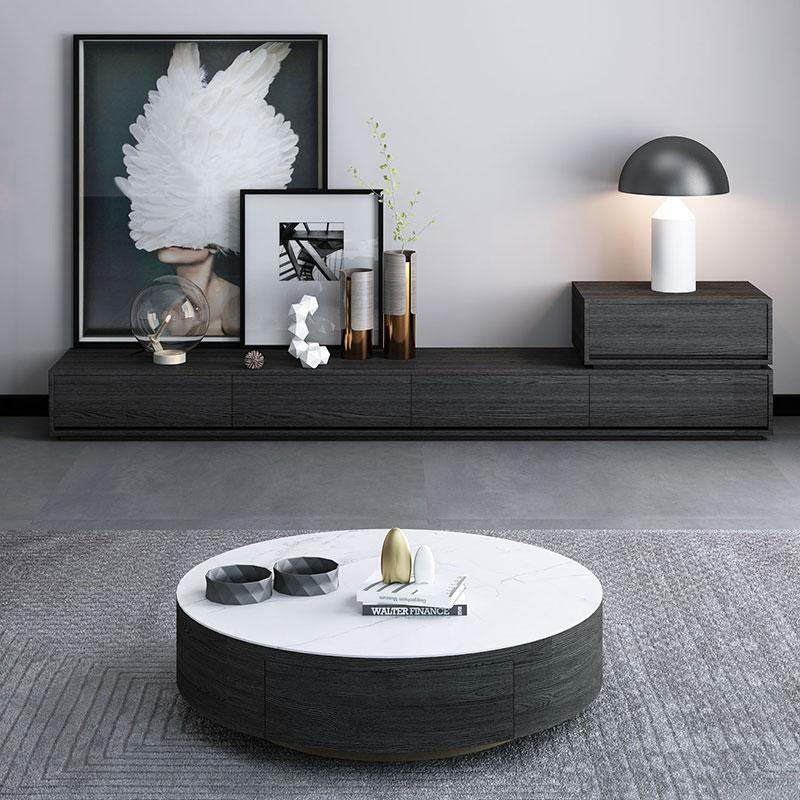 Agnes TV Stand, Black Oak-Weilai Concept-Weilai Concept