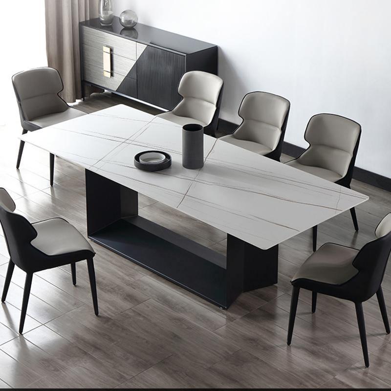 Alme Dining Table, Black Base-Weilai Concept-Weilai Concept