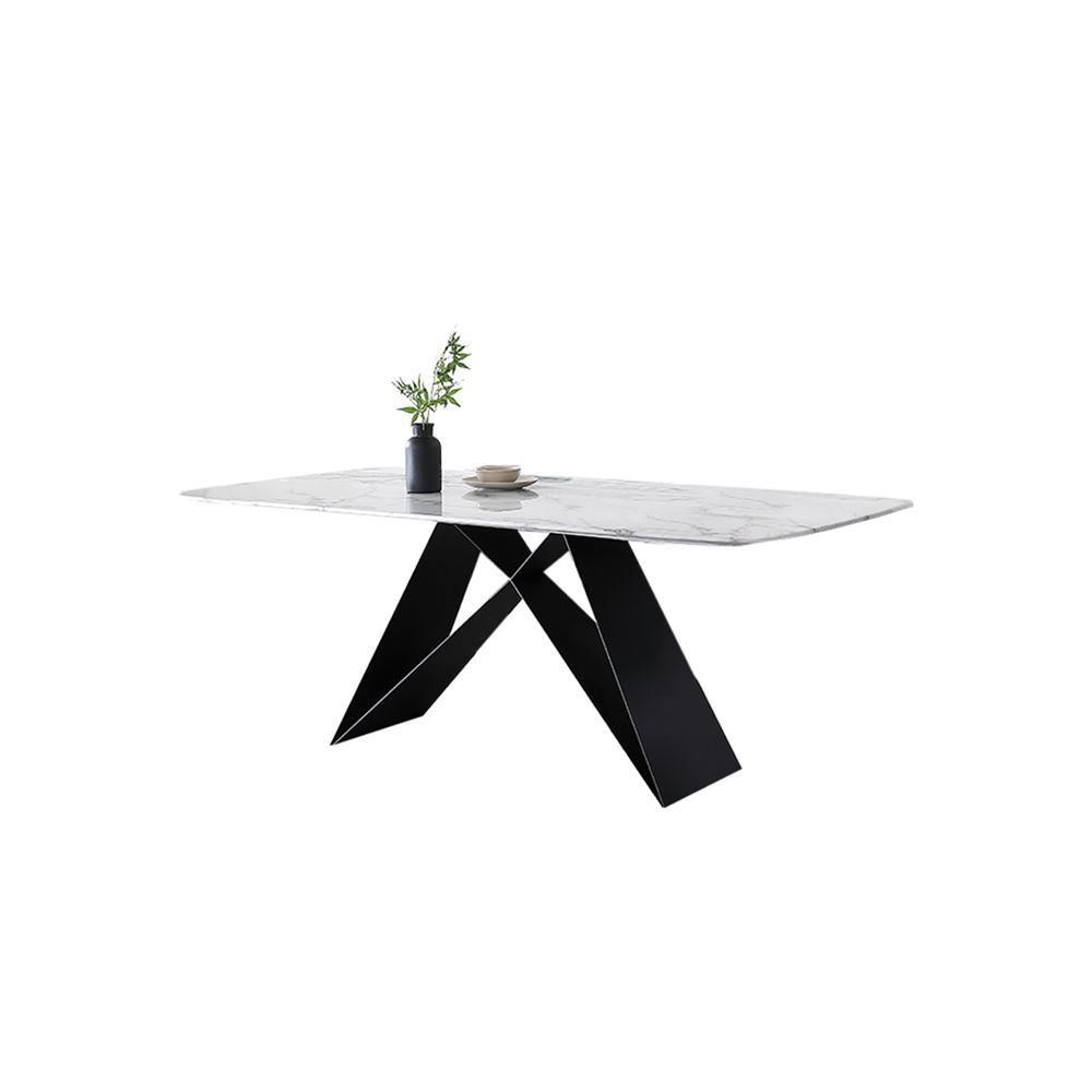 Amsterdam Dining Table, Marble, 180cm With Slight Scratches Unseen After Assembly, For Display-Weilai Concept-Weilai Concept