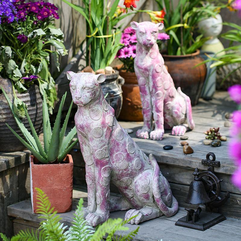 AN2 Garden Decoration, A Set Of Two Dog Statues-Weilai Concept-Weilai Concept