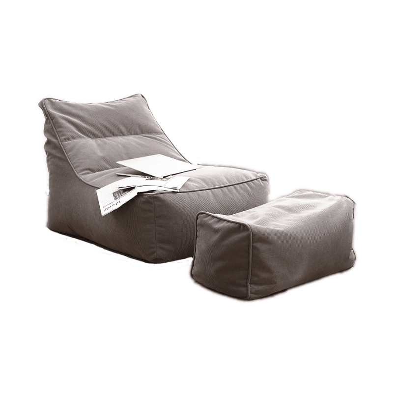 Andra Beanbag And Footstool-Weilai Concept-Grey-Weilai Concept
