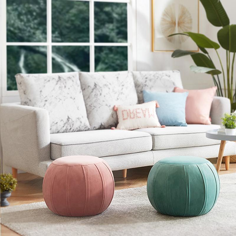 Pumpkin Stool, Pink/Green-Stool-Weilai-Weilai Concept