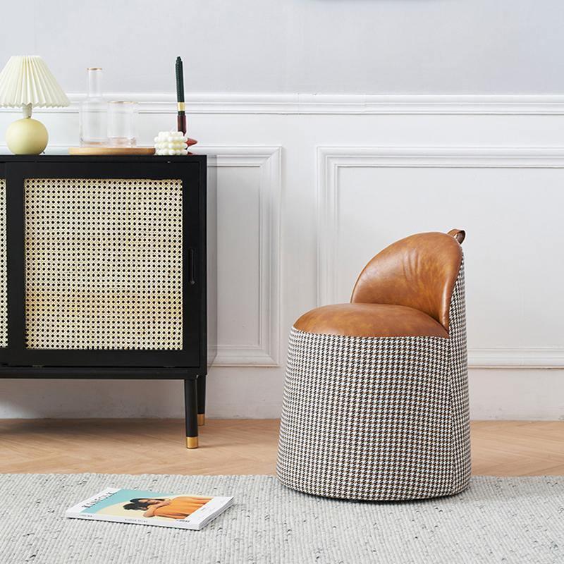 Bara Footstool, Leather-Weilai Concept-Weilai Concept