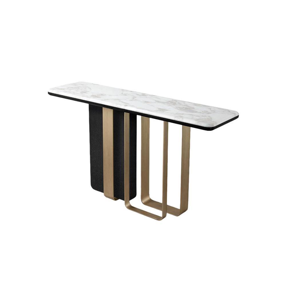 Barbican Console Table, Gold And Rosewood-Weilai Concept-Weilai Concept