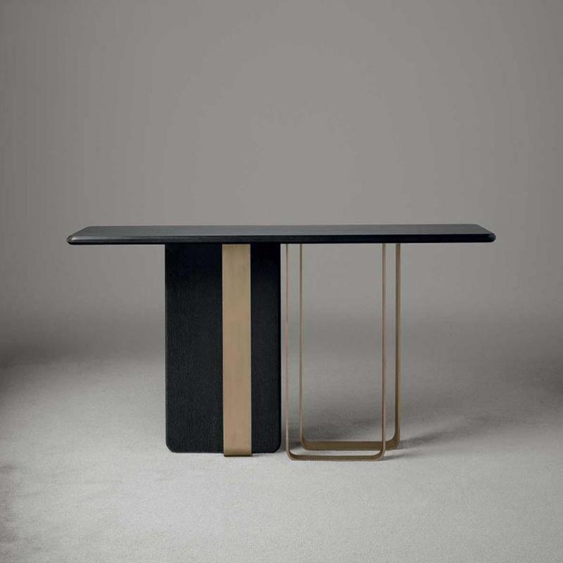 Barbican Console Table, Gold And Rosewood-Weilai Concept-Weilai Concept