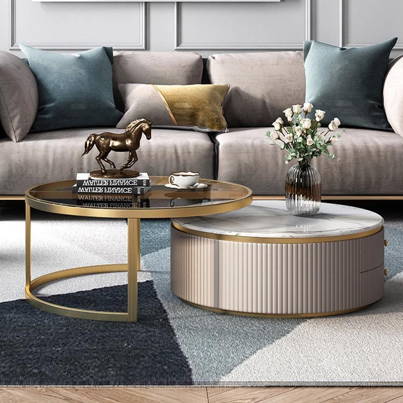 Bell Nesting Coffee Table Set White For Display-Weilai Concept-Weilai Concept