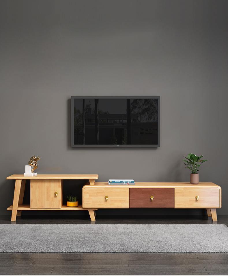 Brandy TV Stand, Oak-Weilai Concept-Weilai Concept
