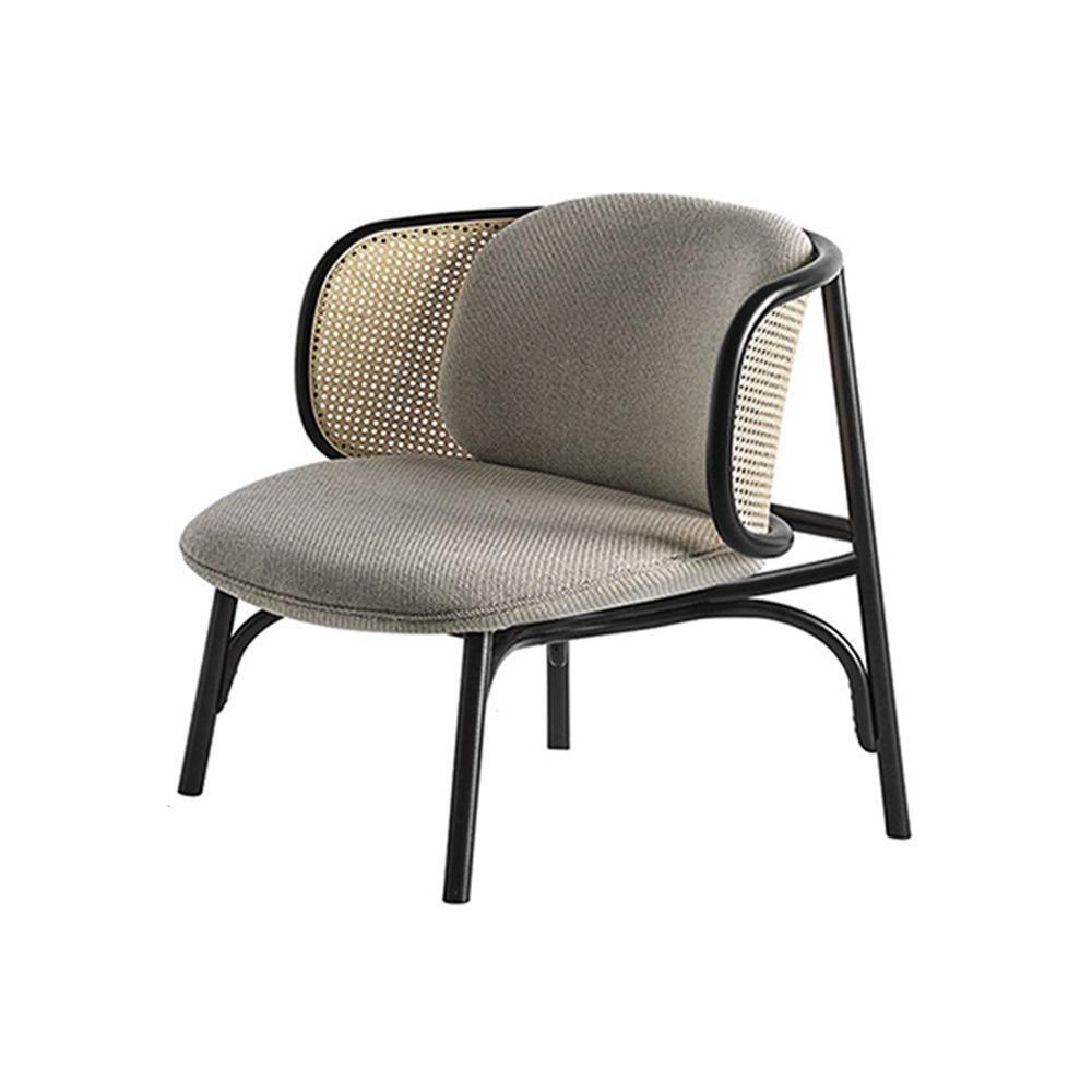 Cane Rattan Armchair, Grey Linen-Weilai Concept-Weilai Concept