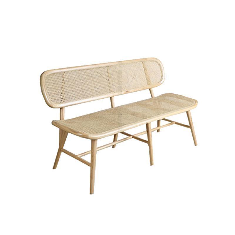 Penny Cane Rattan Bench, Oak-Sofas-Weilai Concept-Weilai Concept