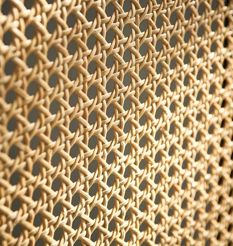 Cane Rattan Room Divider/ Screen, Oak-Weilai Concept-Weilai Concept