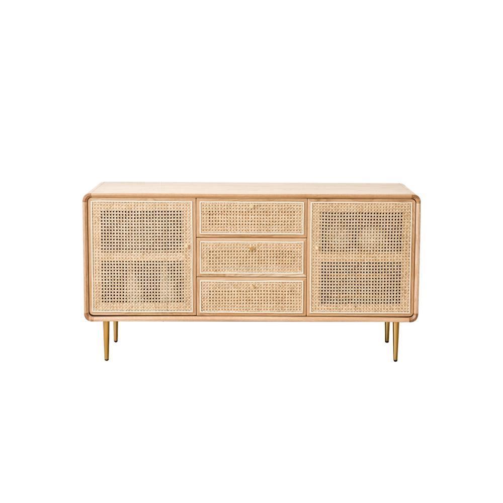 Emmie Sideboard, Natural Rattan & Ash Esche Wood-Weilai Concept-Weilai Concept