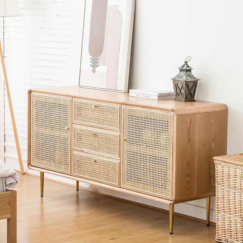 Emmie Sideboard, Natural Rattan & Ash Esche Wood-Weilai Concept-Weilai Concept