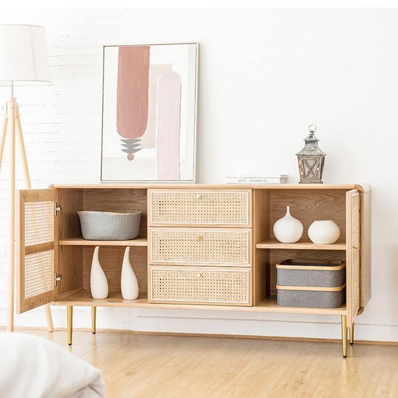 Emmie Sideboard, Natural Rattan & Ash Esche Wood-Weilai Concept-Weilai Concept