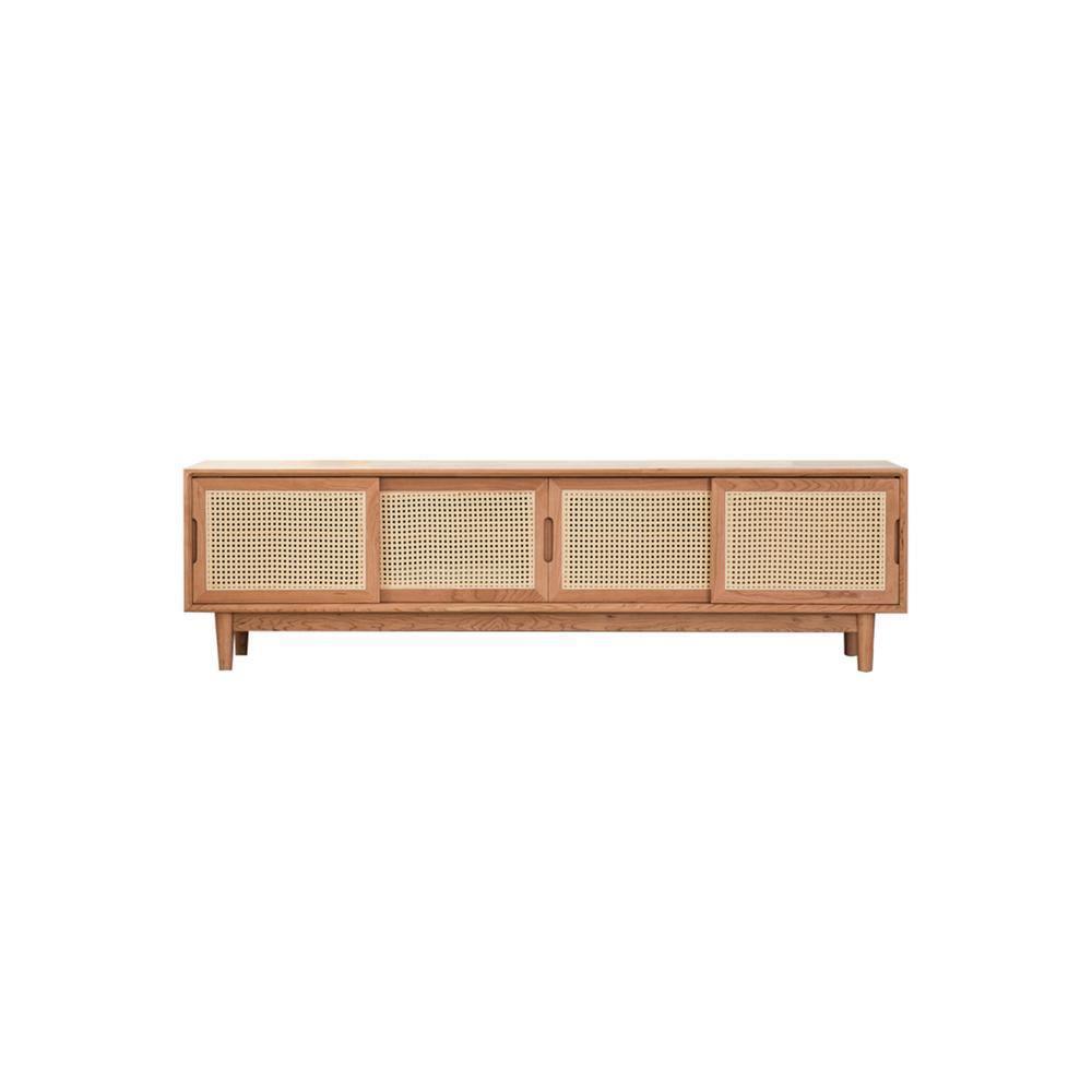 Randal Cane TV Stand, Natural Rattan & Wood-Weilai Concept-Weilai Concept