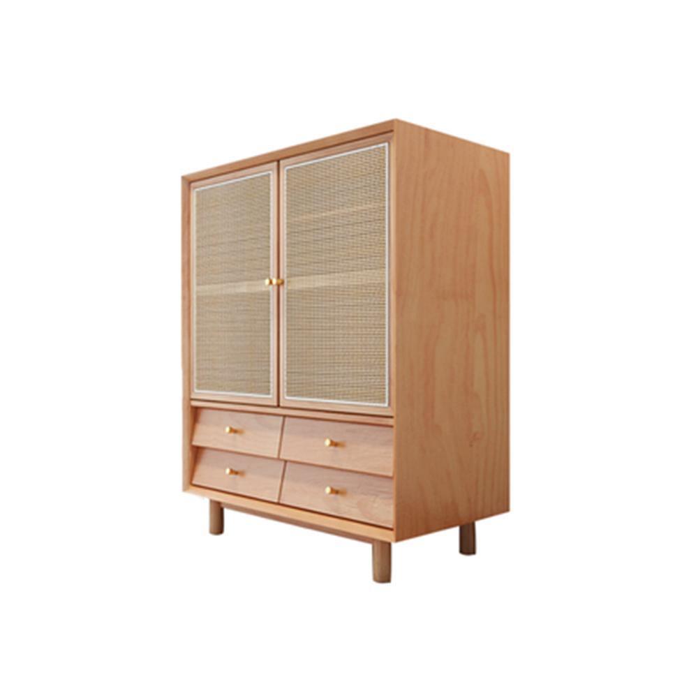 Bernadette Wardrobe, Hallway Storage, Natural Rattan & Oak-Weilai Concept-3-Weilai Concept