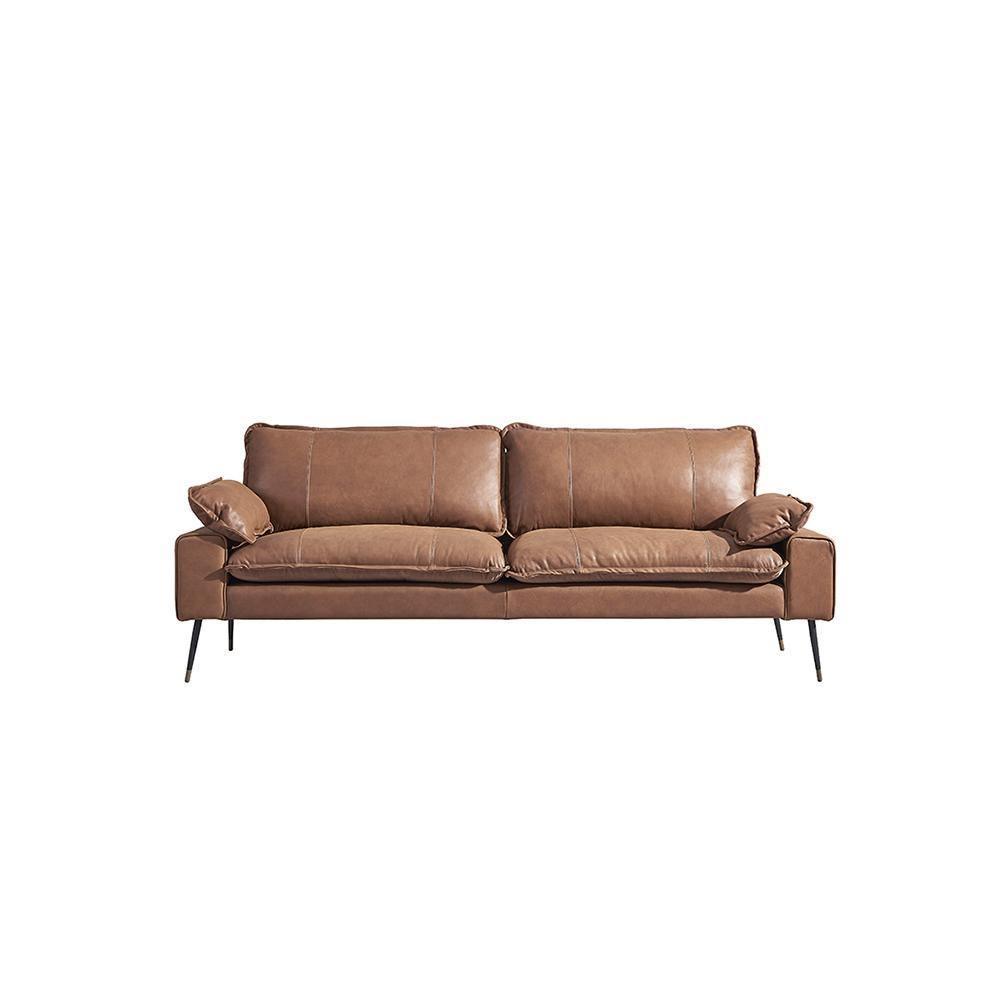 Caudill Thress Seater Sofa, Cowhide Leather-Sofas-Weilai Concept-Weilai Concept