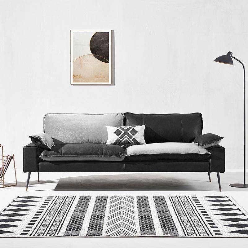 Caudill Thress Seater Sofa, Cowhide Leather-Sofas-Weilai Concept-Weilai Concept