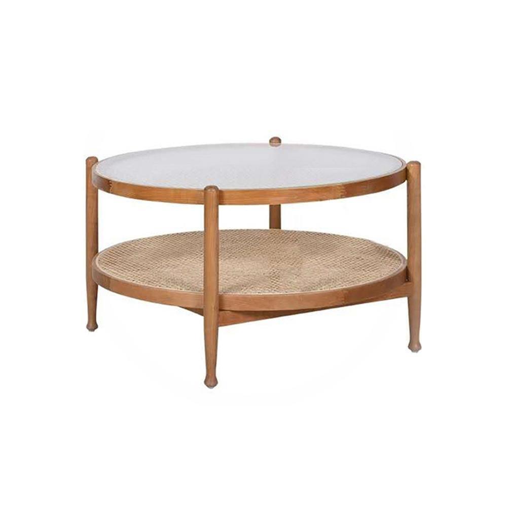 Cement Coffee Table Set, Oak-Weilai Concept-Weilai Concept