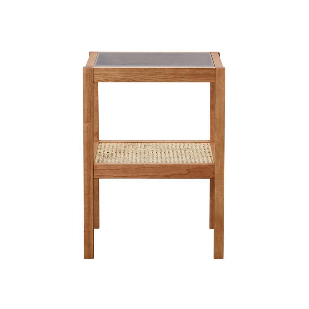 Cement Side Table, Light Oak-Weilai Concept-Weilai Concept