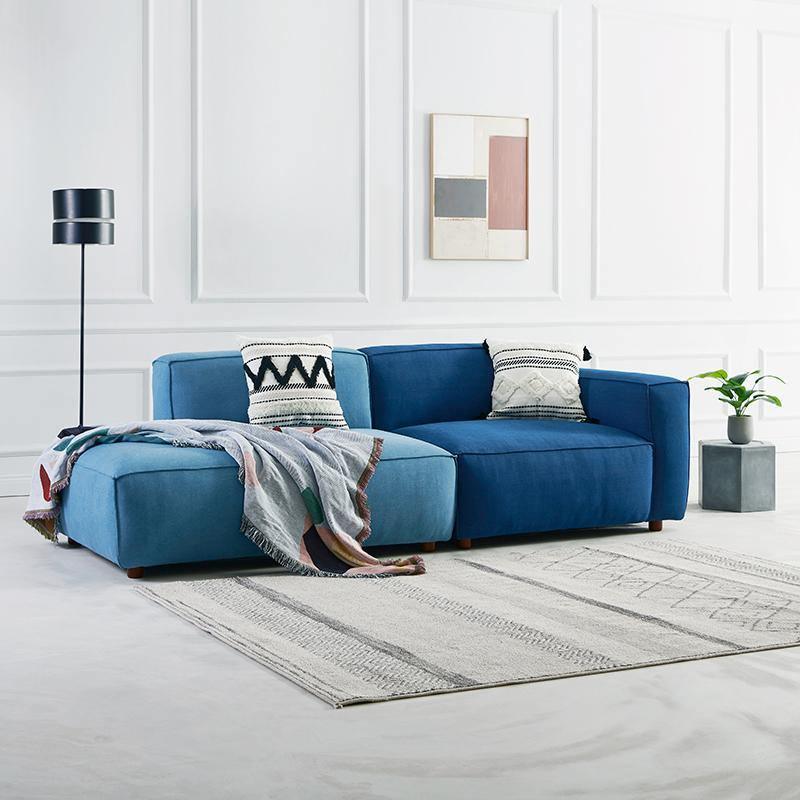 Chul Three Seater Sofa, Modular Sofa, Blue-Sofas-Weilai Concept-Weilai Concept