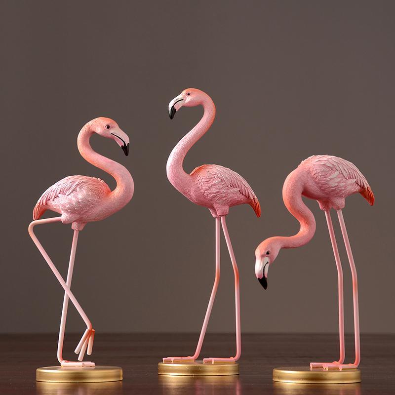 Decoration: A Set Of Three Flamingo Decoration-Weilai Concept-Weilai Concept