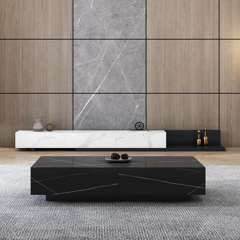 Dionne Extendable TV Stand, Sintered Stone-Weilai Concept-Weilai Concept