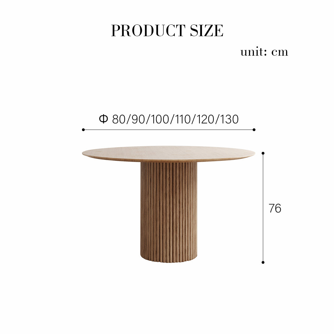 Ivar Round Dining Table, Oak Or  Walnut